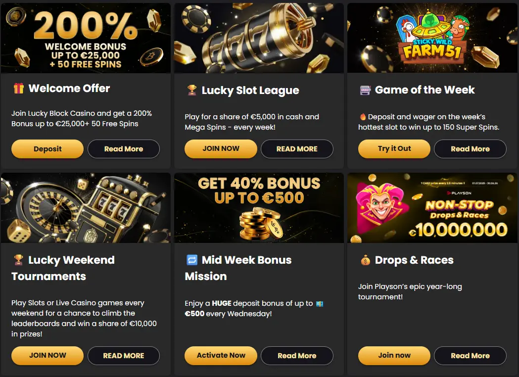 lucky block bonus